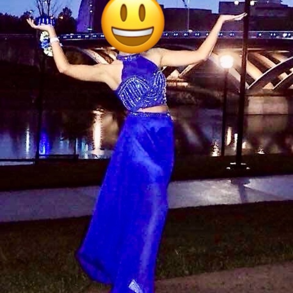 Bee Darlin Royal Blue Embellished Dress